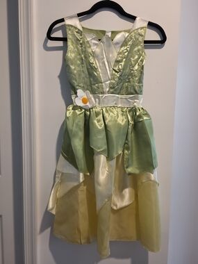 NIB Green Fairy Princess/Tiana Costume Dress Set Size 5T 6T